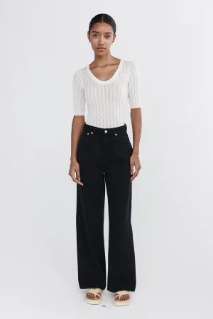 Marle Curve Seam Jean - Black