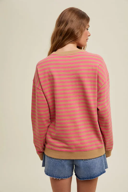 Nina Oversized Striped Crew