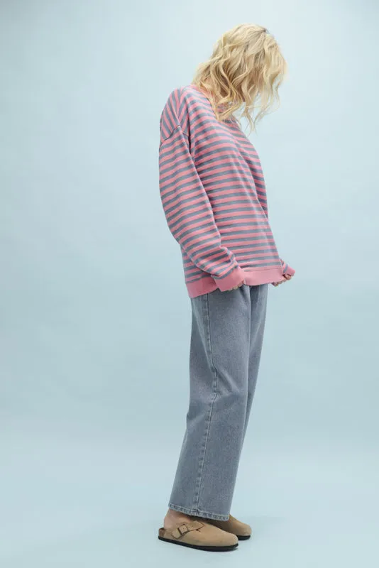 Nina Oversized Striped Crew