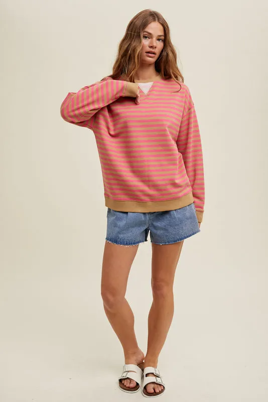 Nina Oversized Striped Crew