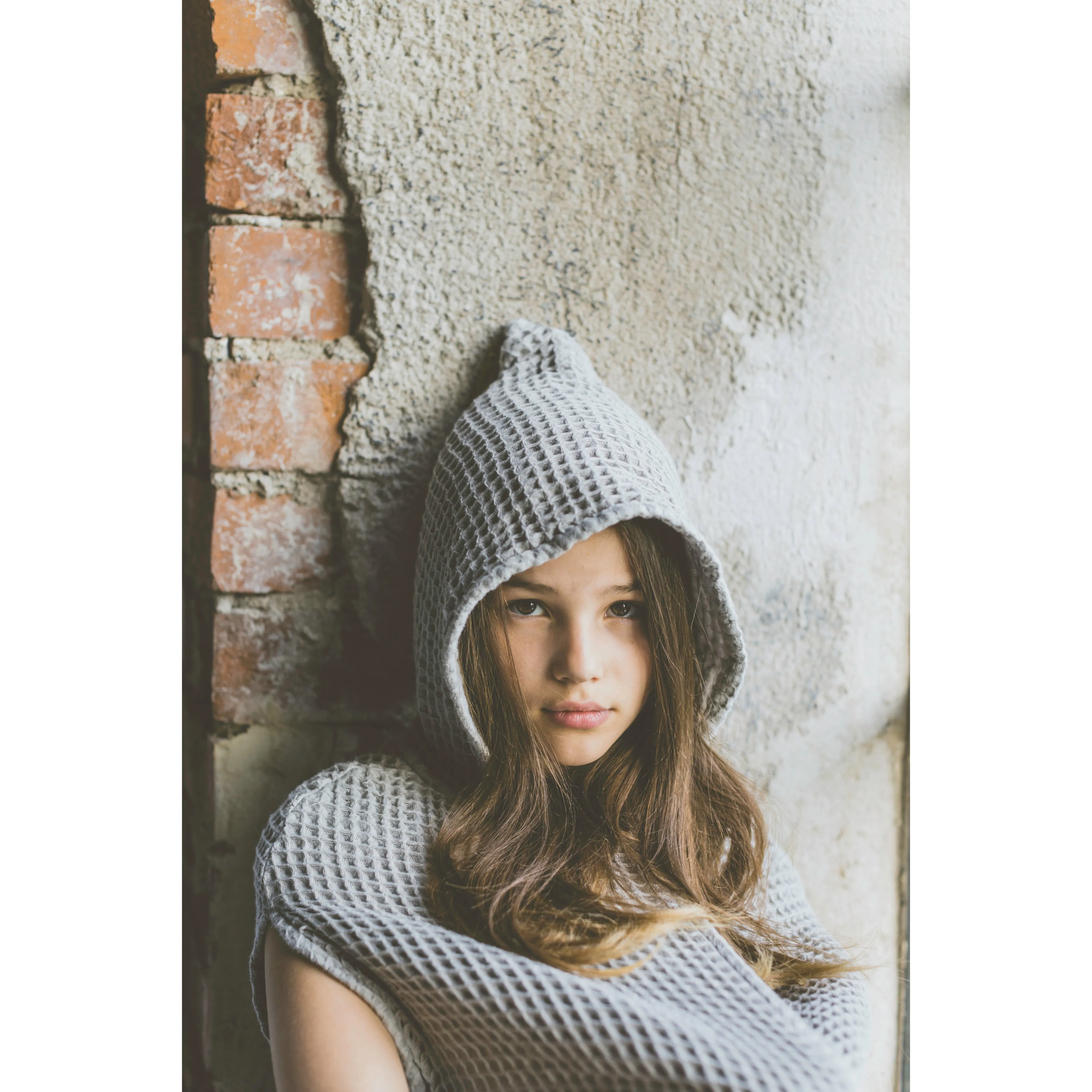 Numero 74 Poncho Towel Silver Grey