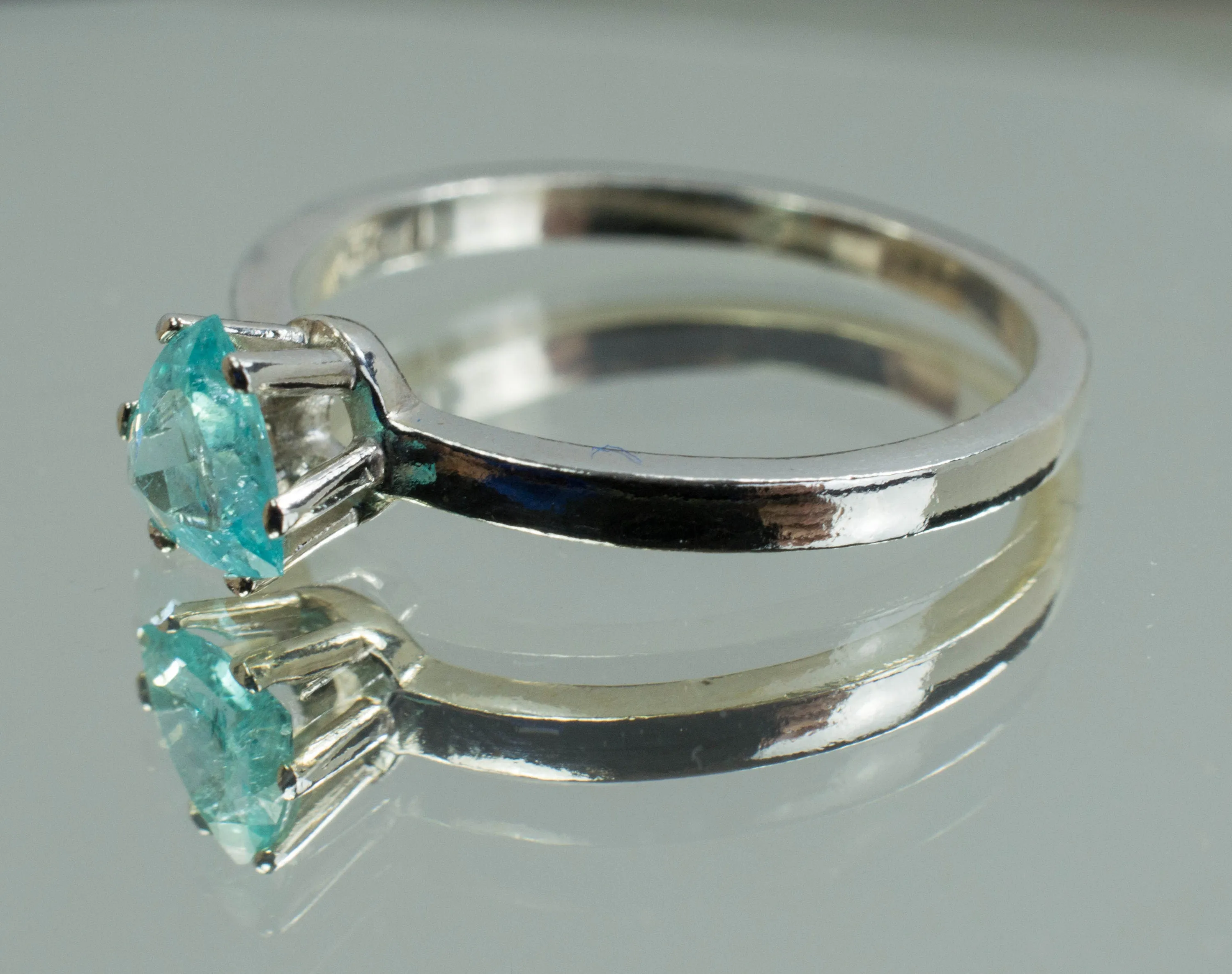 Paraiba Tourmaline Ring; Genuine Untreated Brazilian Tourmaline