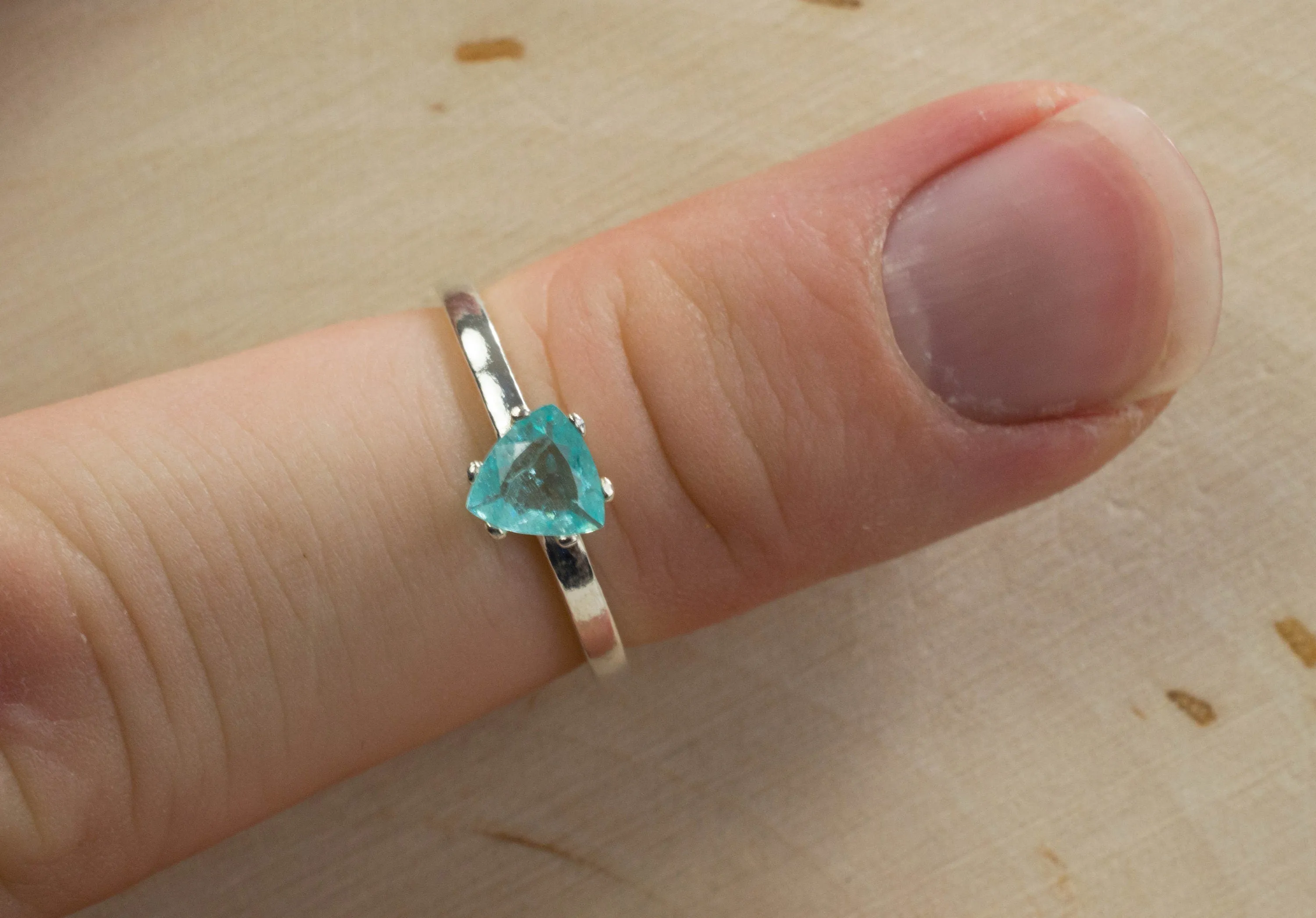 Paraiba Tourmaline Ring; Genuine Untreated Brazilian Tourmaline