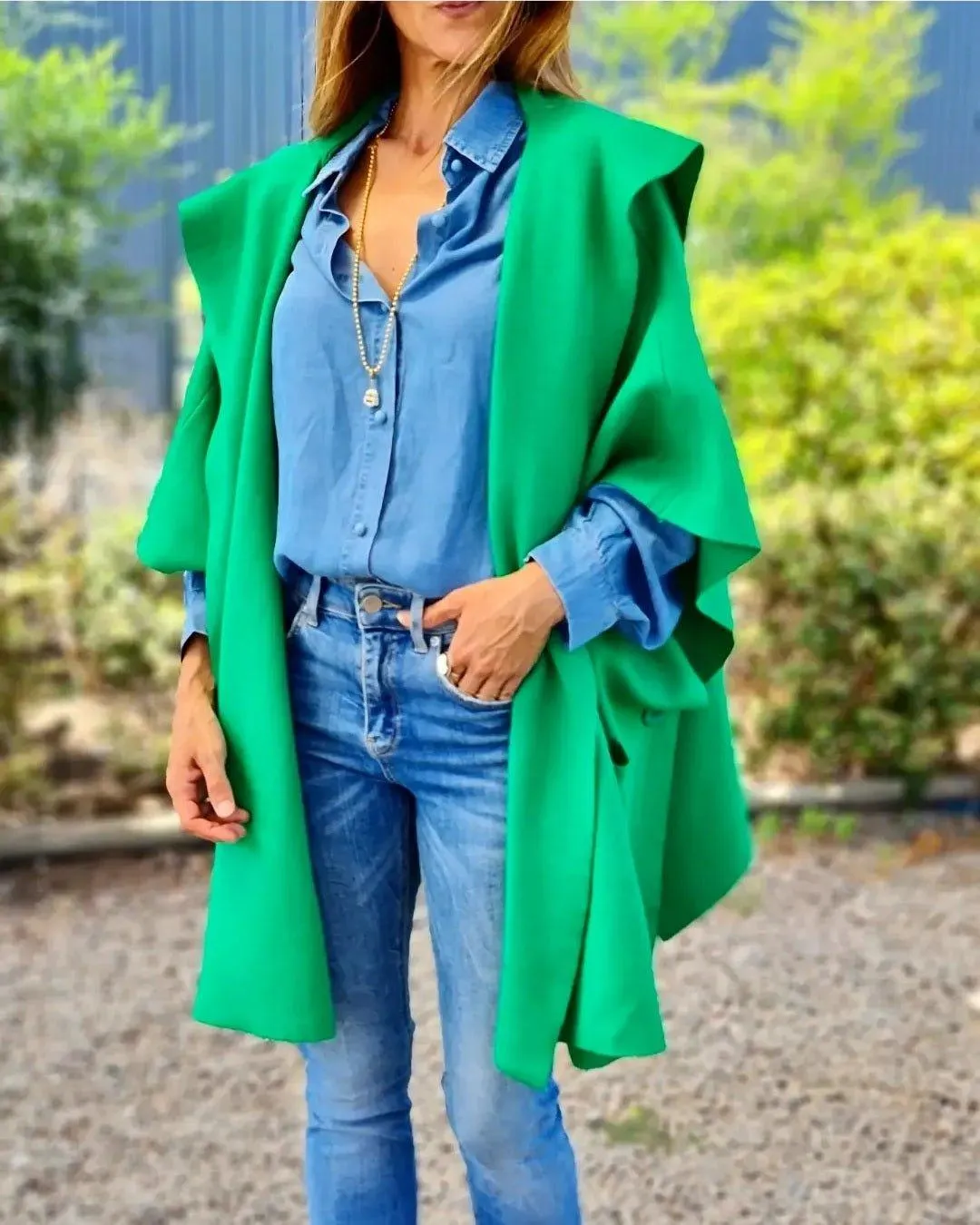 Poncho Agustin Verde 15% de Dcto.