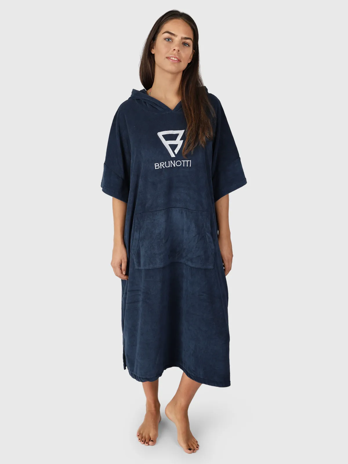 Poncho-Solid Poncho | Blue