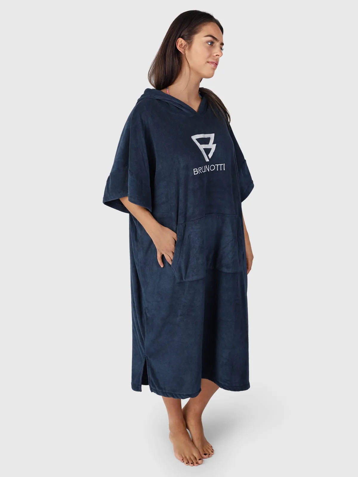Poncho-Solid Poncho | Blue