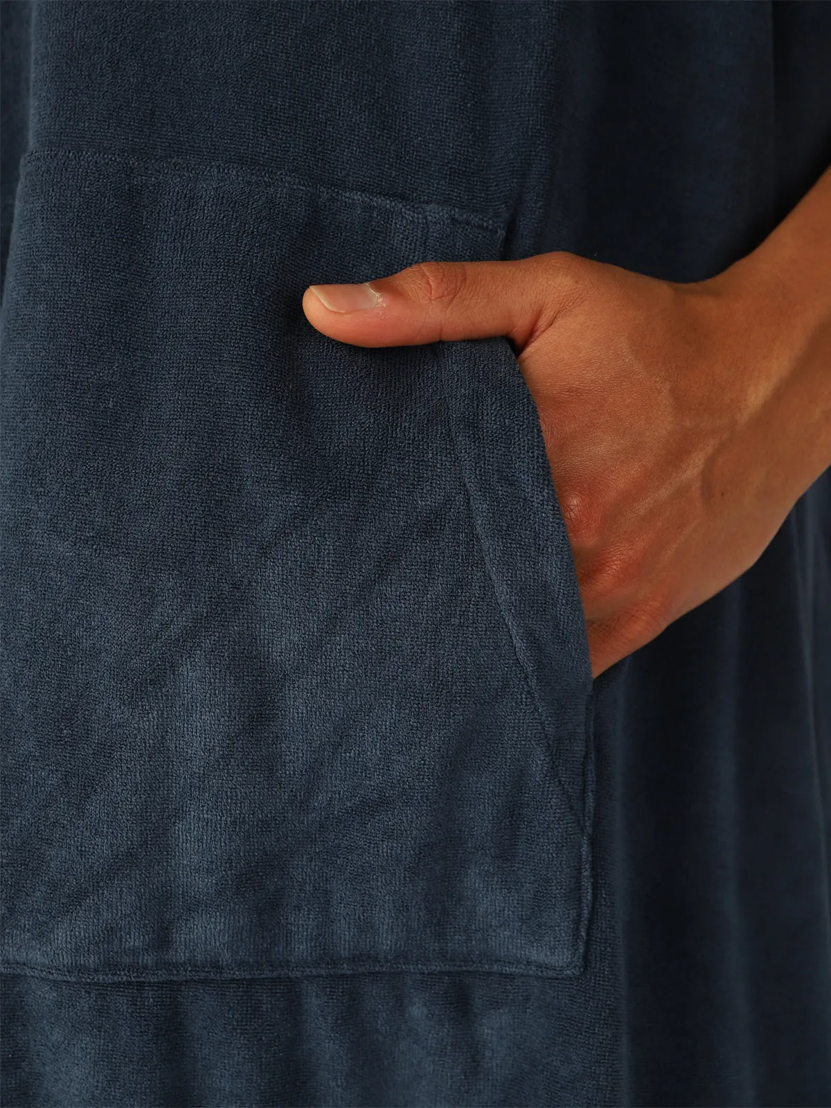 Poncho-Solid Poncho | Blue
