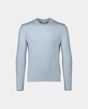 Pullover aus Cashmere in Blau - Gerade Passform