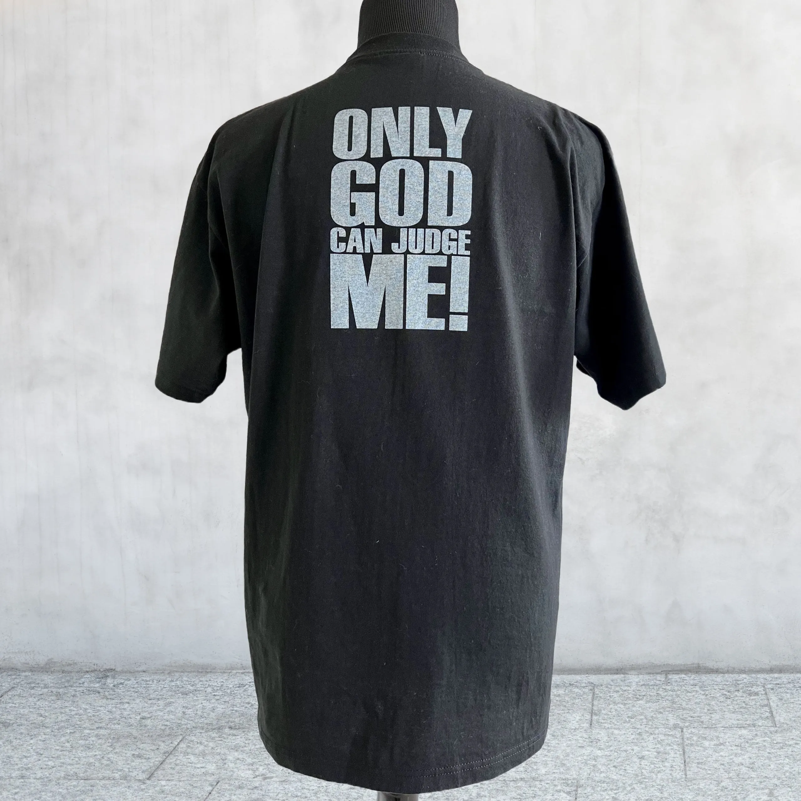 Rare Vintage Tupac "ONLY GOD CAN JUDGE ME!" double sided big print T-shirt