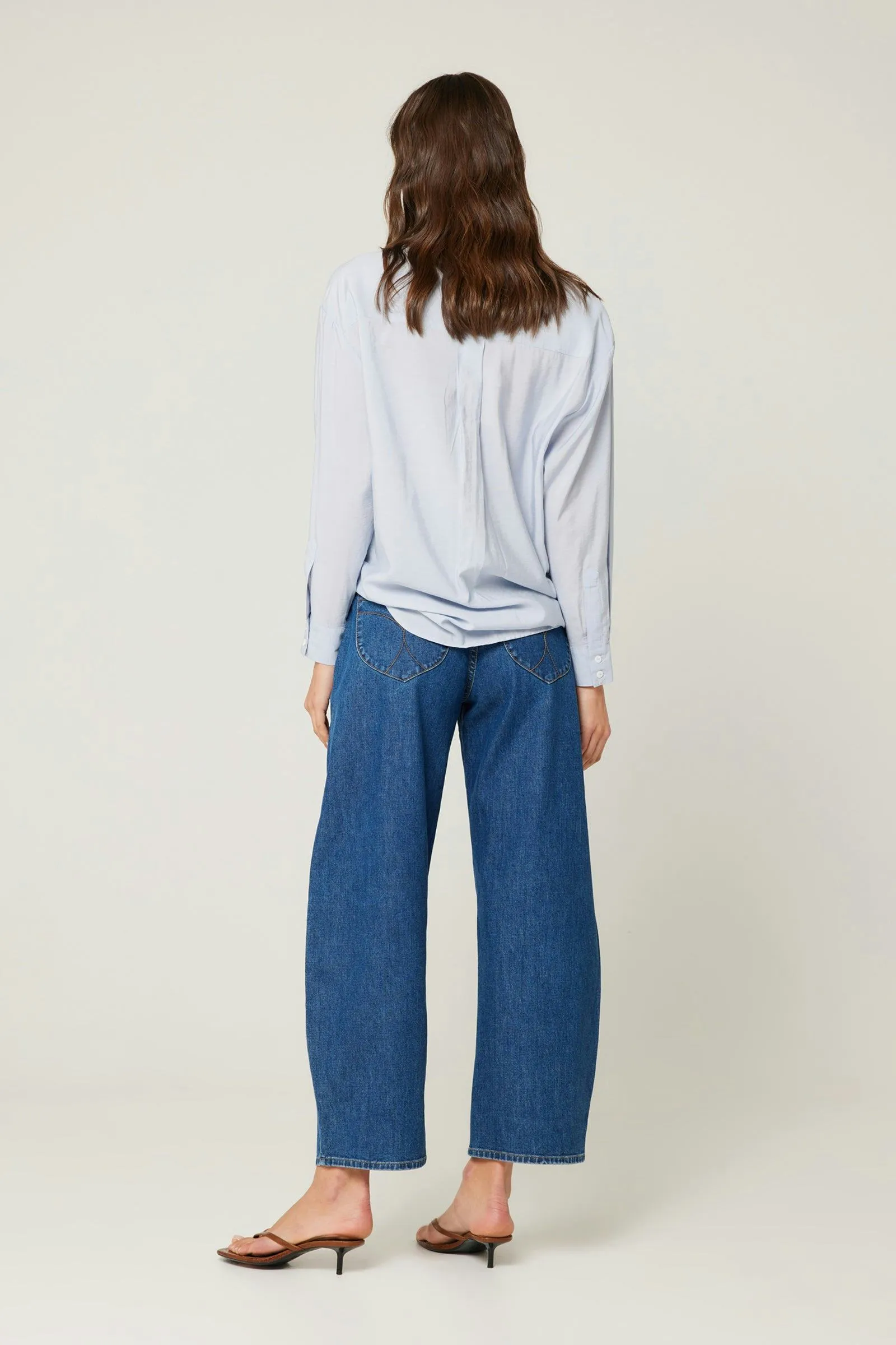 ROLLAS Gigi Barrel Denim Pant - Forever Blue