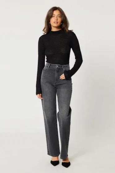 ROLLAS Heidi Worn Denim - Vintage Black