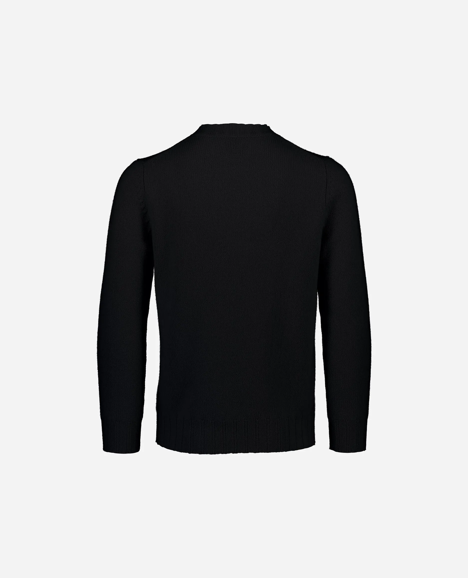 Rundhals Pullover aus Cashmere in Schwarz
