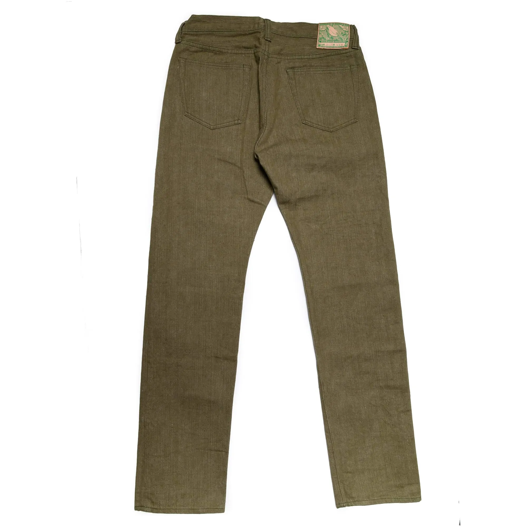 S0170GNX Uguisu Green Selvedge Denim - Slim Straight Tapered