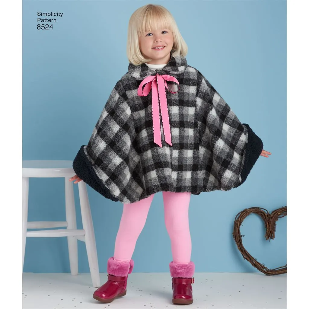 Simplicity Pattern 8524 Child's Poncho