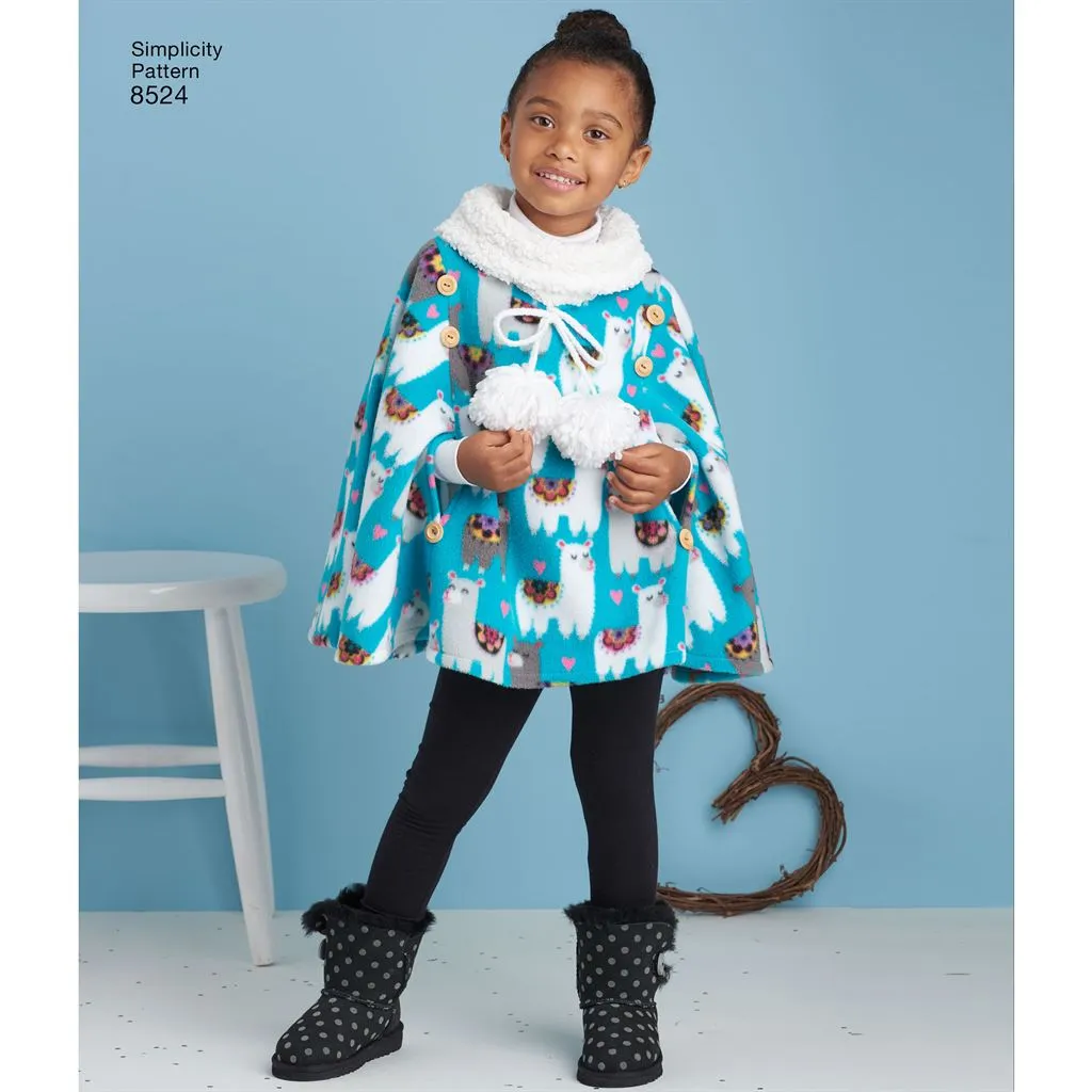 Simplicity Pattern 8524 Child's Poncho