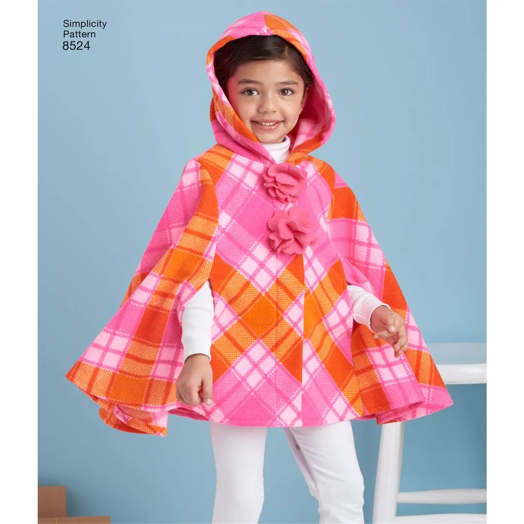 Simplicity Pattern 8524 Child's Poncho