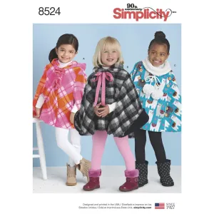 Simplicity Pattern 8524 Child's Poncho