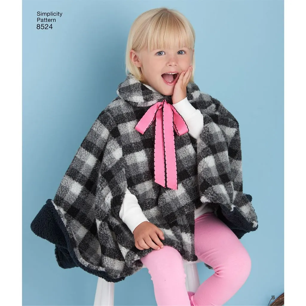 Simplicity Pattern 8524 Child's Poncho