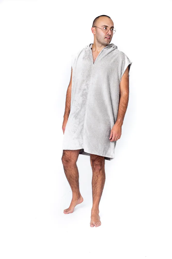 Sofa Killer light grey bamboo frottee men poncho