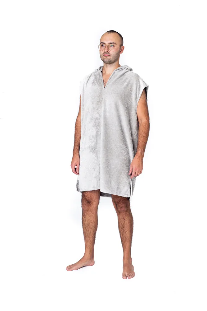 Sofa Killer light grey bamboo frottee men poncho