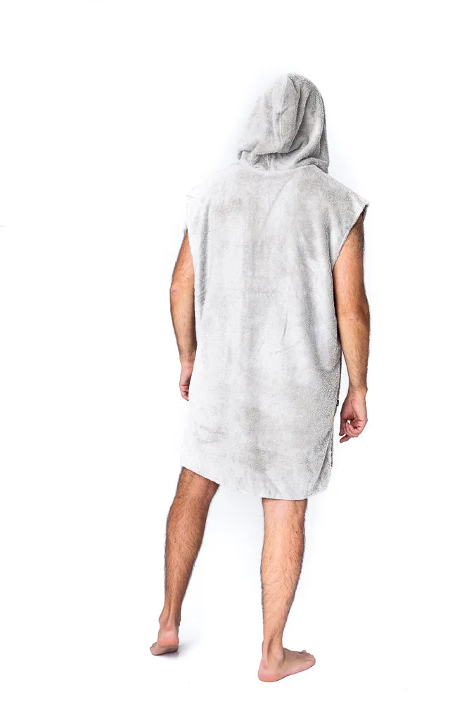 Sofa Killer light grey bamboo frottee men poncho