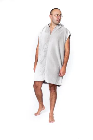 Sofa Killer light grey bamboo frottee men poncho