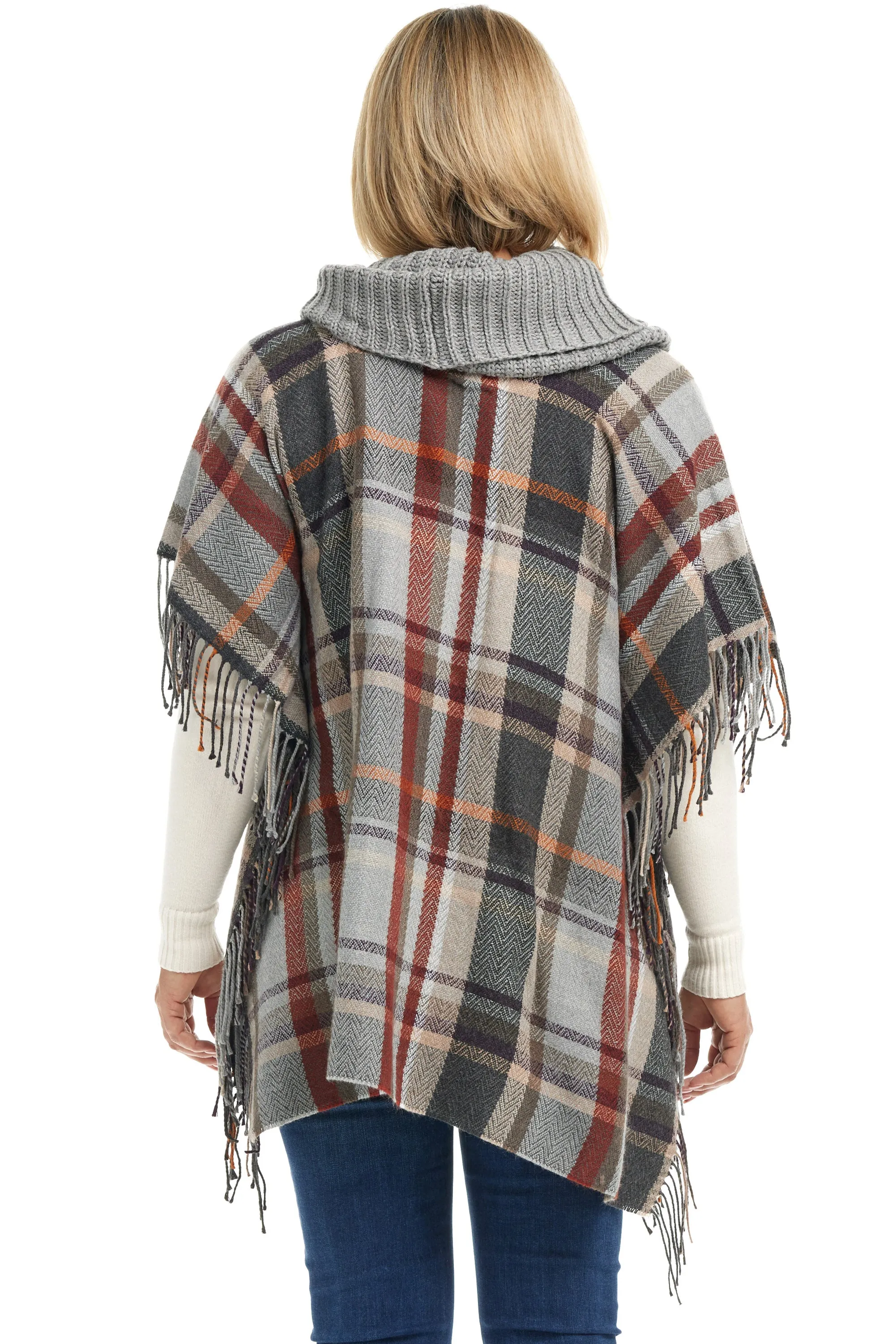 Tartan Cowl Poncho