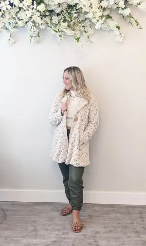 Trellis Fur Car Coat